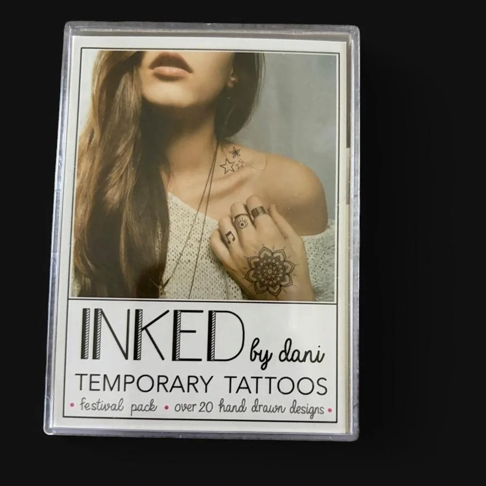 Inked by Dani Temporary Tattoos Festival Pack Over 20 Hand Drawn Designs NEW